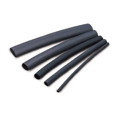 Ecm Industries Heat Shrink Tube, Thin Wall, 2:1 I.D. Shrink Ratio, 3/4 in I.D. Before Shrinking, Black, 4 in, 2 PK HST-750